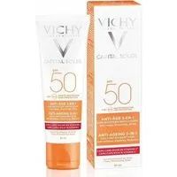 Vichy Capital Soleil Crema Solare Viso Anti-EtÃ  SPF50 Antiossidante Illuminante 50 ml – Nero