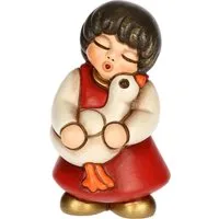 Bimba con oca in ceramica Presepe Classico