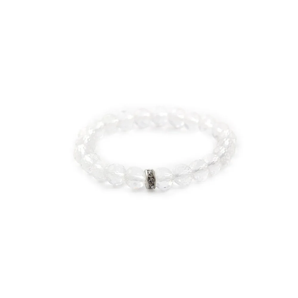 Agato Bracciale perline cristallo sfaccettato MINK49/17 — Bracciale – Donna