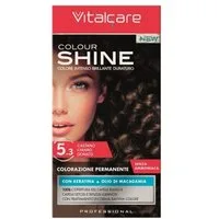 Vitalcare Colour Shine Colorazione Permanente Senza Ammoniaca 5.3 Castano Chiaro Dorato