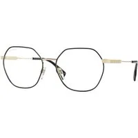 Burberry Donna Burberry BE1350 Erin 1326 Montature da vista Metallo Nero Trasparente Geometrica Normale