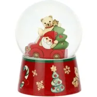 Boule de neige gnomo Oliver e Teddy in vetro e ceramica, grande