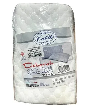COPPIE DI FEDERE COTONE MASSAGGIANTI DEBORAH COTONIFICIO CUBITO – Bianco