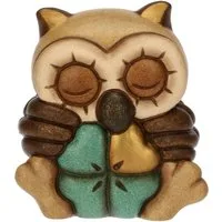 Mini gufo Lucky portafortuna in ceramica