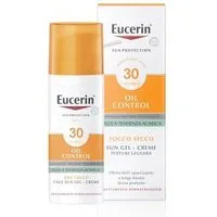 Eucerin Sun Gel-Cream Oil Control Tocco Secco SPF30 Crema Solare Viso Leggera Per Pelle Grassa 50 ml