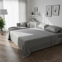 Completo letto matrimoniale grigio Datex