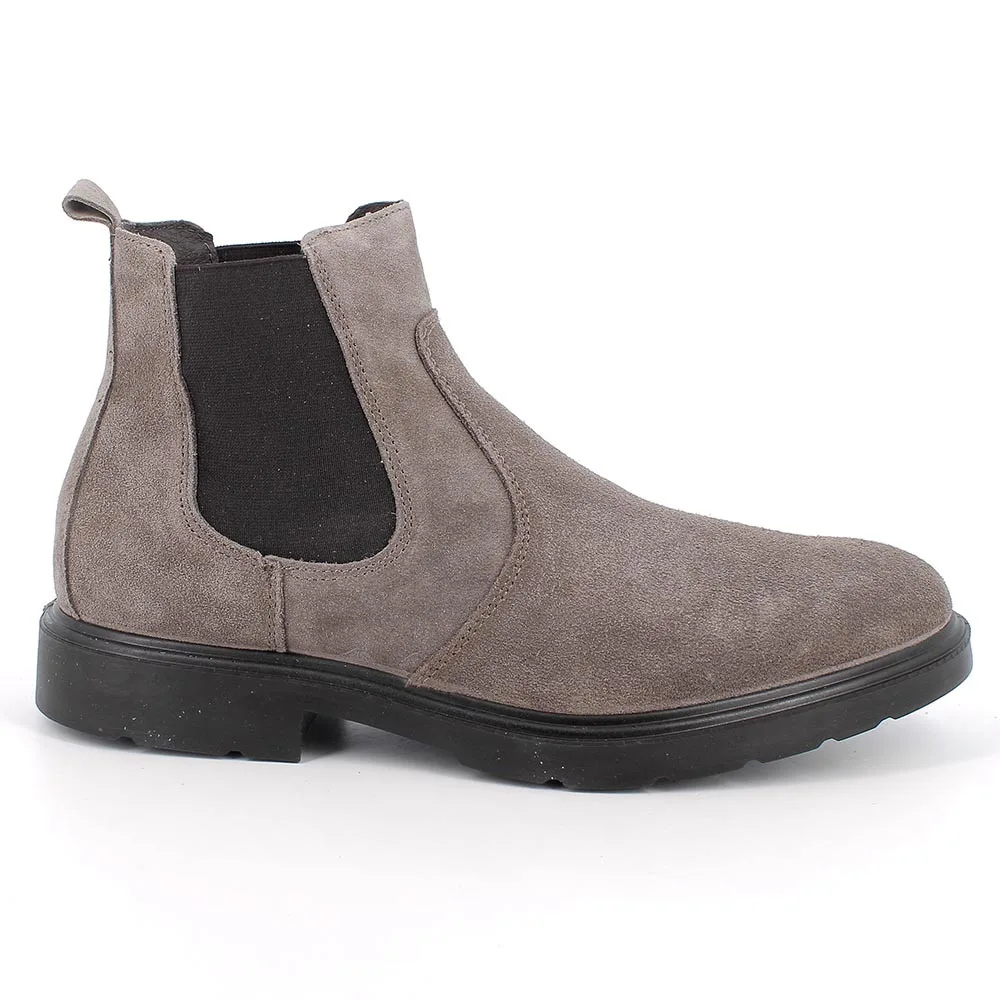 Stivaletti beatles da uomo marrone e grigio con elastico, Taglia 46 - IgieCo