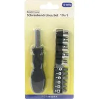 Best Choice Screwdriver + 11 Bit-plugs