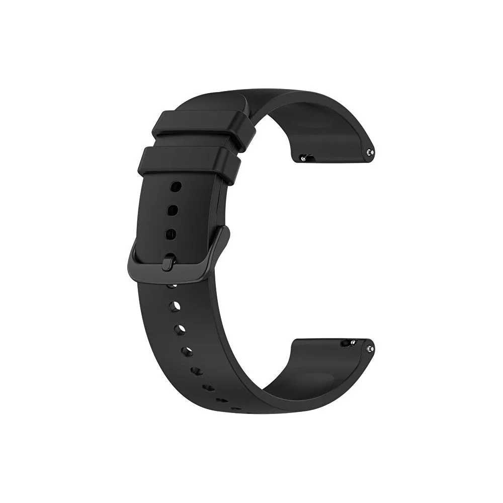 4wrist Cinturino universale silicone fibbia nera 22 mm nero — Cinturino smartwatch