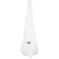 Gnomo natalizio fermaporta 45 cm bianco