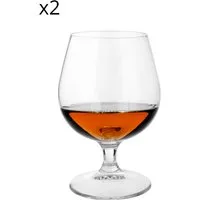 Set 2 calici Cognac Io vino in vetro cristallo