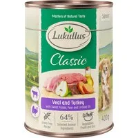 Lukullus 24 x 400 g - Senior Vitello & Tacchino – Bambino