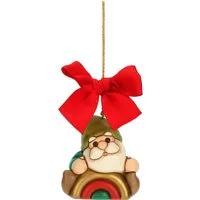 Addobbo natalizio Gnomo Oliver con arcobaleno in ceramica, maxi
