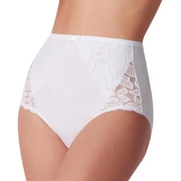 Slip donna in cotone-modal con pizzo MAXI Cotonella ADC90 – Bianco