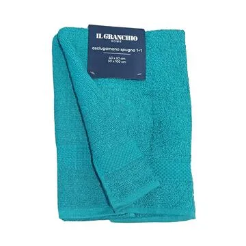 SET ASCIUGAMANO E OSPITE IN SPUGNA 1+1 IL GRANCHIO HOME – Blu