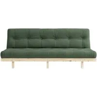 Canapé-lit Lean 130x190 Brut/756 Vert Olive – S