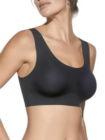 Reggiseno imbottito in micro taglio laser senza ferretto Selene Olivia – Nero · Donna