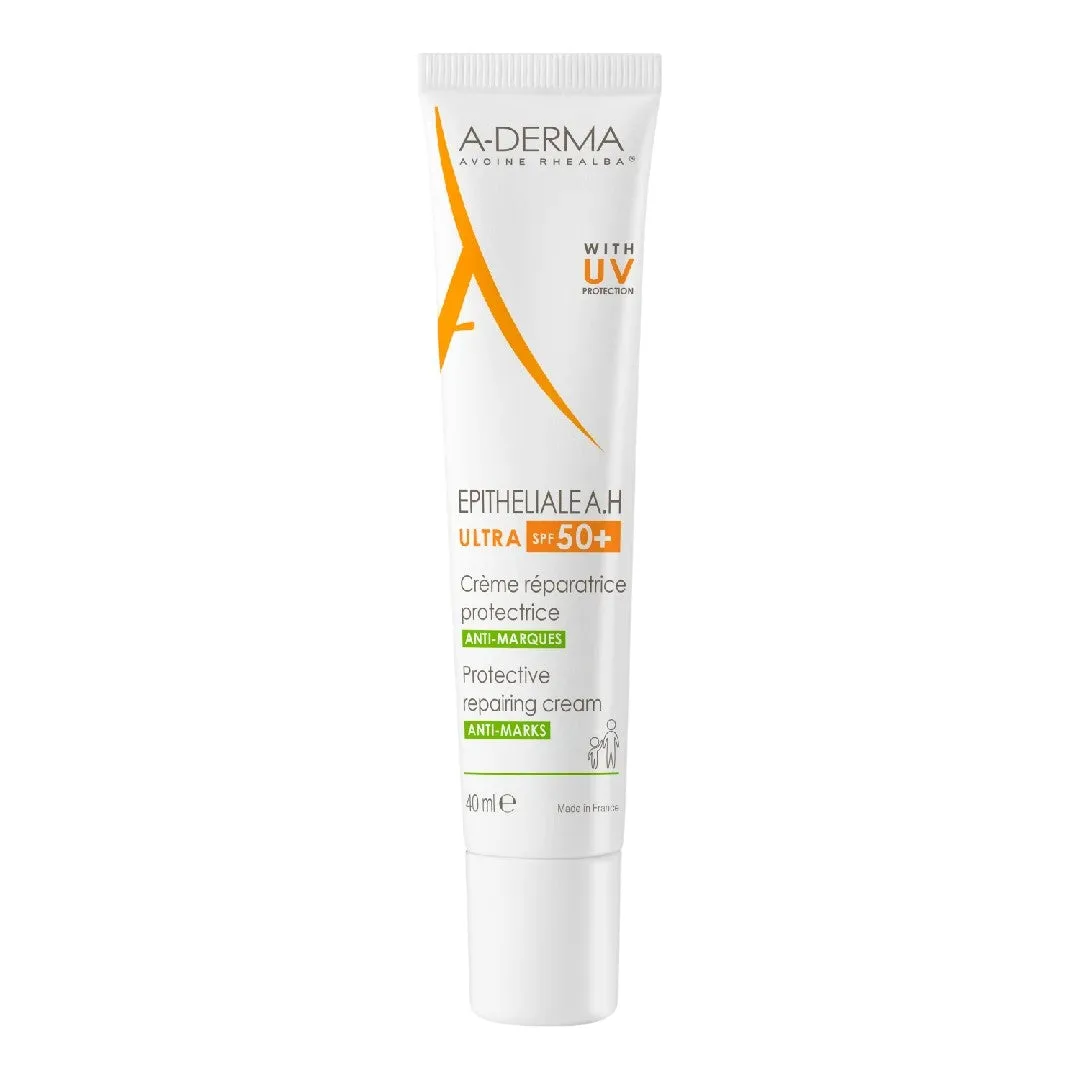 A-Derma Crema Protettiva e Restitutiva SPF 50+ Epitheliale A.H Ultra 40 ml — Solare