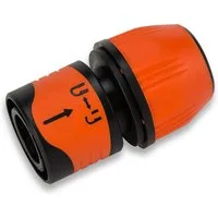 Slangkoppeling 1/2" met stopfunctie" – 4.5x4.5x4.5cm