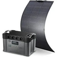 ALLPOWERS 2400W G¨¦n¨¦rateur Solaire S2000 Pro avec PV 100W - S2000 Pro+ SF100 PV 100W