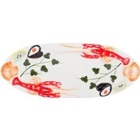 Piatto da portata ovale 31 cm ceramica crostacei Sea