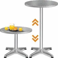 Statafel Zilver Aluminium 115cm Hoogte Verstelbaar – 60x115x60cm