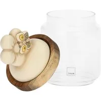 Barattolo in vetro con coperchio in legno Elegance, piccolo