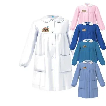 GREMBIULE SCUOLA BAMBINA SIGGI 33GR4364 RICAMO CAGNOLINO – Blu