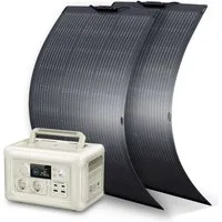 ALLPOWERS Generador Solar 600W (R600 + SF100 Panel Solar Flexible 100W) - R600 Beige + 2 * (SF100  Panel Solar 100W)