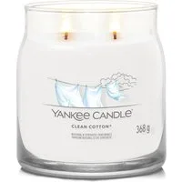 Clean Cotton, candela in giara media Yankee Candle – Verde