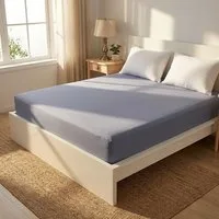 Lenzuolo con angoli matrimoniale blu Datex