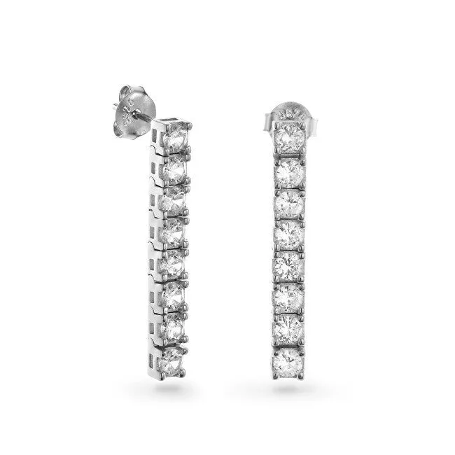 Again jewelry Orecchini pendenti argento con zirconi AJNS0001 — Orecchini – Donna