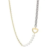 Collana con cuore e perle