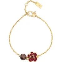Bracciale con pendente magnolia viola