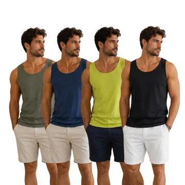 Canotta uomo in cotone tinta unita GQC 3212