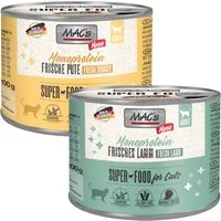 MAC's Cat Mono Sensitive 12 x 200 g Alimento umido per gatti - Mix: 6 x Tacchino + 6 x Agnello