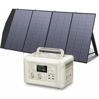 ALLPOWERS R600 Estaci¨®n de Energ¨ªa Port¨¢til 600W 299Wh Bater¨ªa LiFeP04 - R600-Beige+1*(SP033 Panel solar 200W)