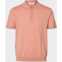 Selected Homme Polo Tray SS Half Zip Rose Dawn – XL · Uomo