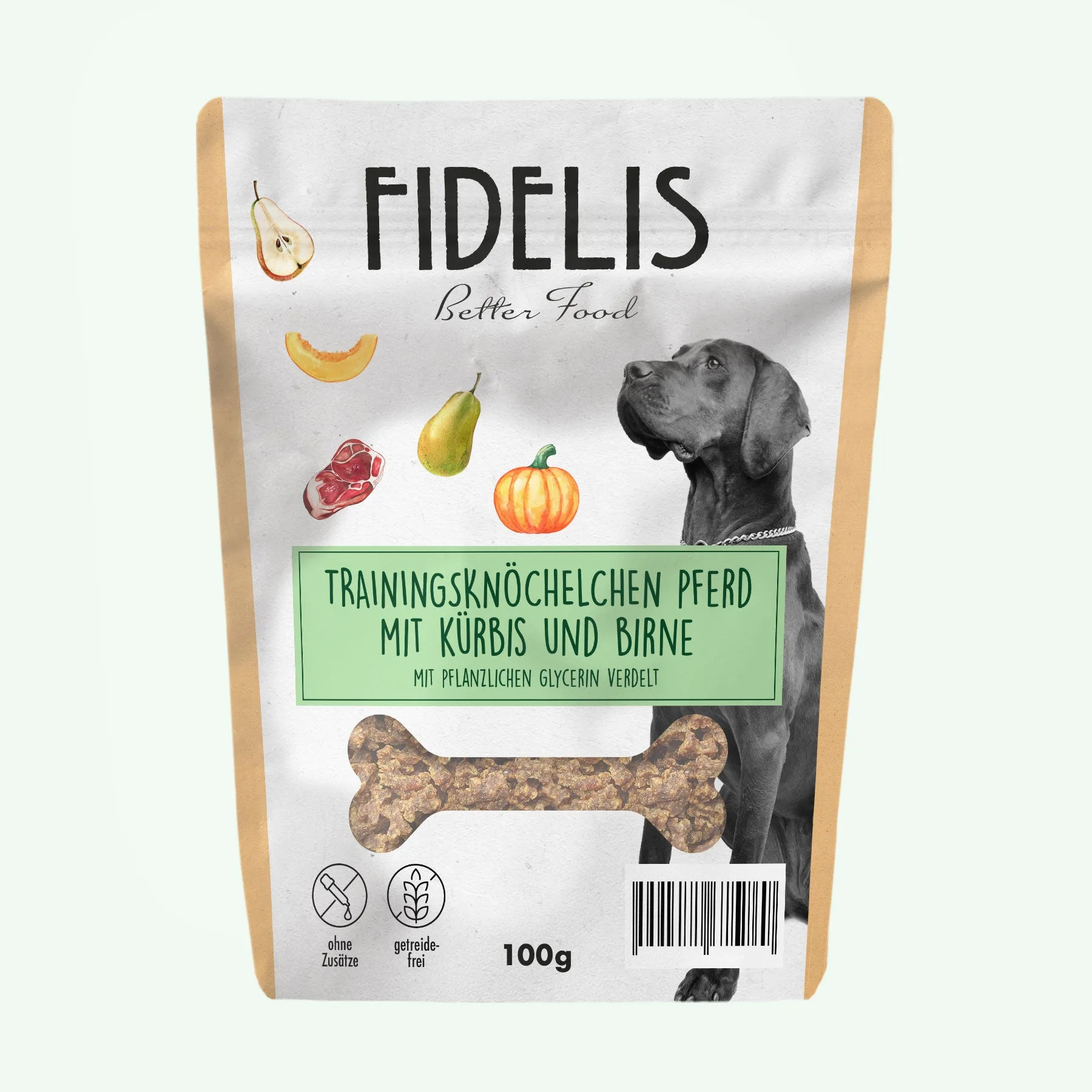 Training Treats Mini Os de Cheval à la citrouille et à la poire (100g)