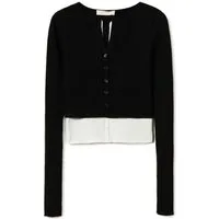 Cardigan donna bicolor