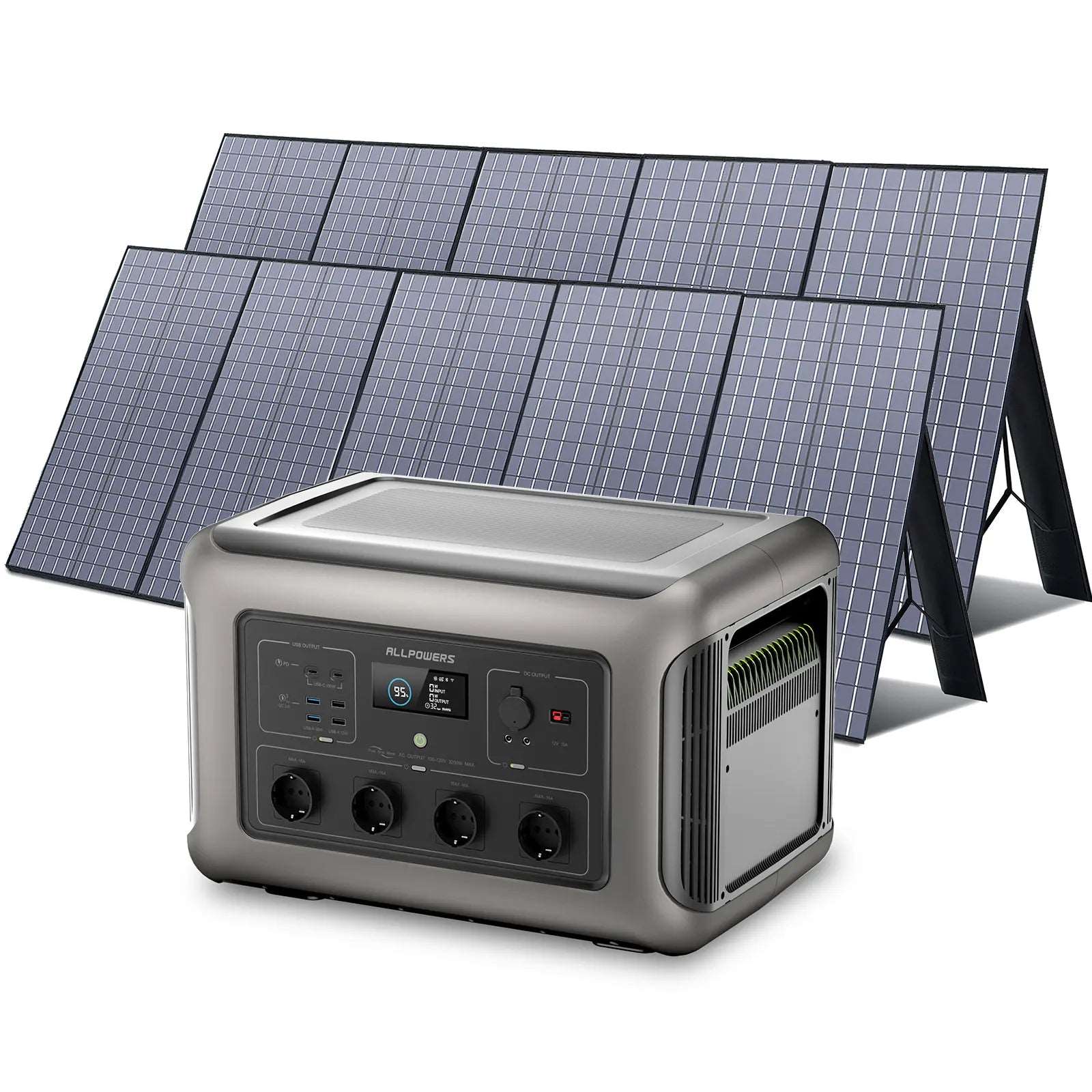 ALLPOWERS 3500W Generatore Solare  (R3500 + SP037 400W Pannello Solare) - R3500+2PCS SP037 400W Pannello solare