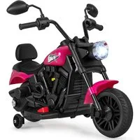 Motocyclette pour enfants Coast 6 V avec musique et phare à LED - 83 x 52 x 57 cm - Rose – Bambino