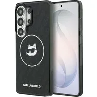 Custodia MagSafe per Samsung Galaxy S26 Ultra S948, Karl Lagerfeld, IML Choupette Head on KL Repeated Logo, Nera