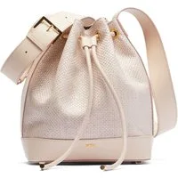 Borsa donna a secchiello in pelle – Oro