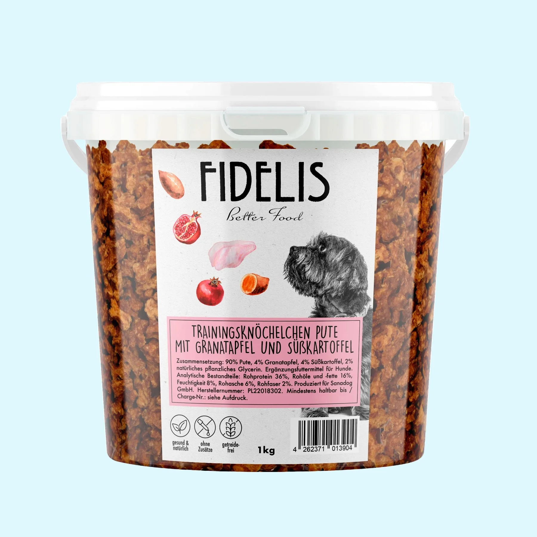 Training Treats Mini Os de Dinde à la grenade et à la patate douce (1kg) – Arancione