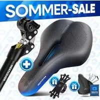 Nextcover ComfortSet MAX - Selle de vélo + tige de selle à suspension - Vélo électrique/Sport - Noir