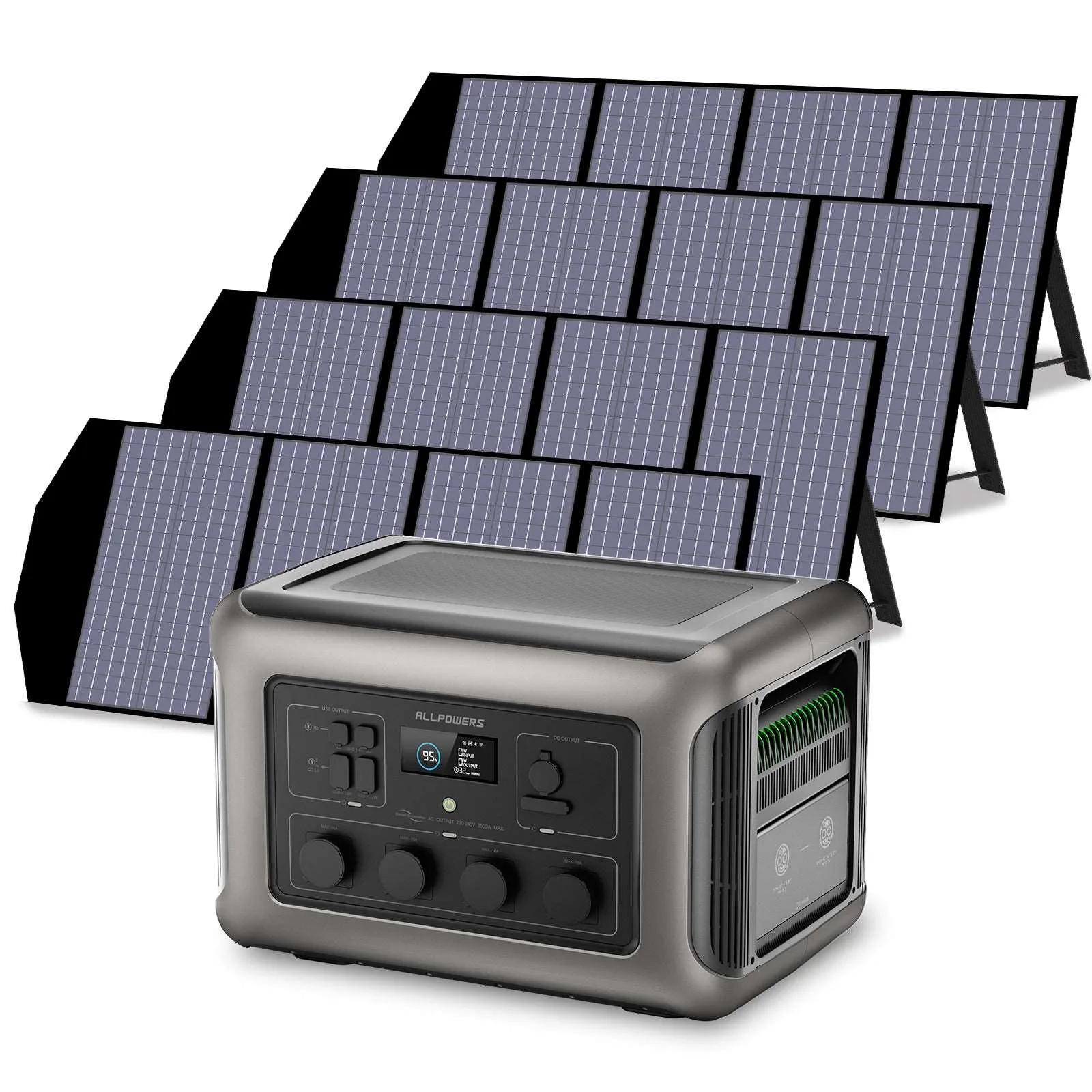 ALLPOWERS 3500W Generatore Solare (R3500 + SP029 140W Pannello Solare) - R3500+4PCS SP029 140W Pannello solare
