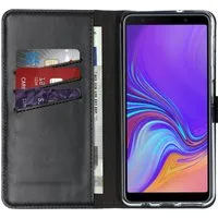 Selencia Echt Leren Bookcase voor de Samsung Galaxy A7 (2018) - Zwart – 6 · Unisex