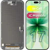 Display con Touchscreen ZY per Apple iPhone 17, con Cornice, Versione LCD In-Cell IC Movable, Nero