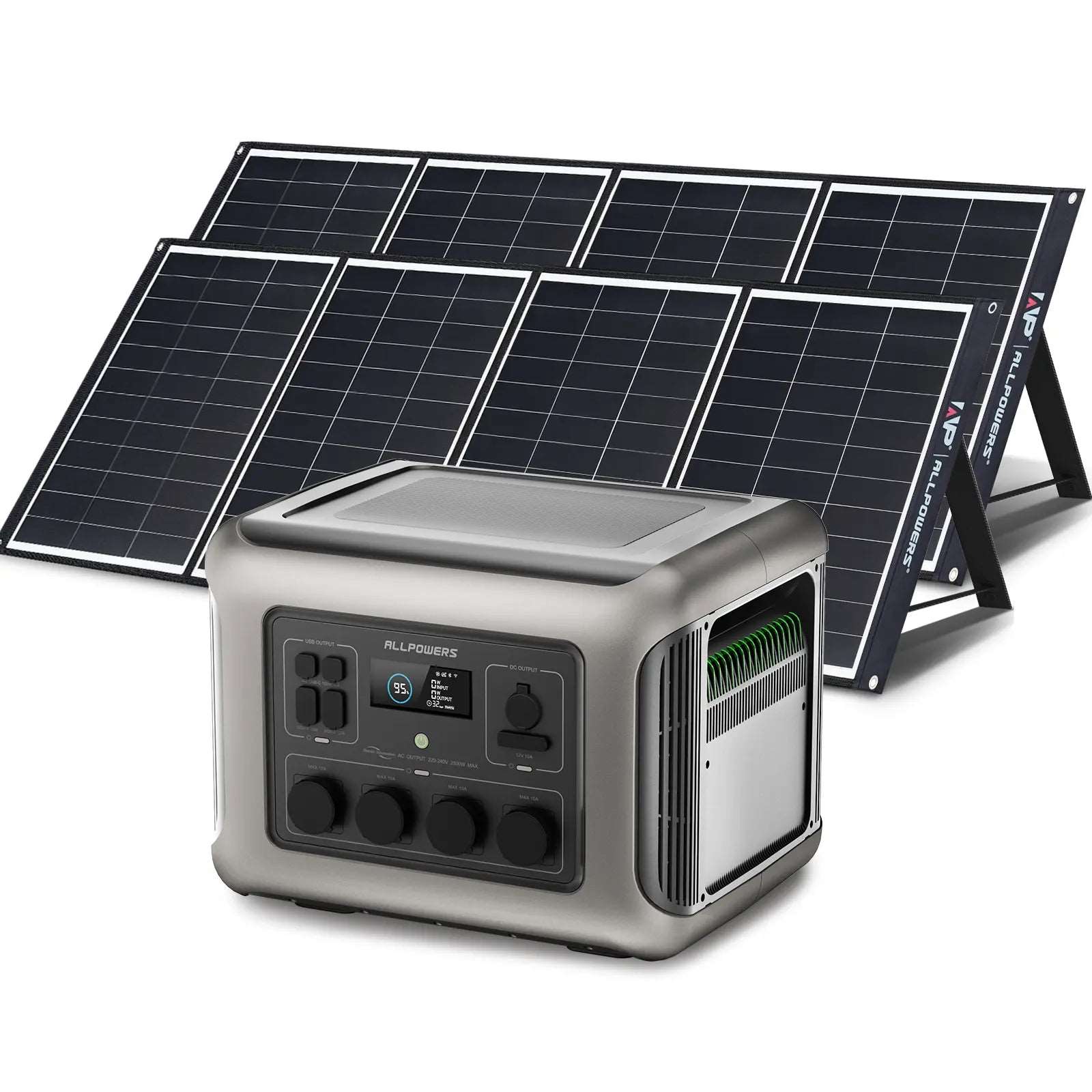 ALLPOWERS 2500W Generatore Solare R2500 con FV200W - R2500+2PCS SP035 FV 200W